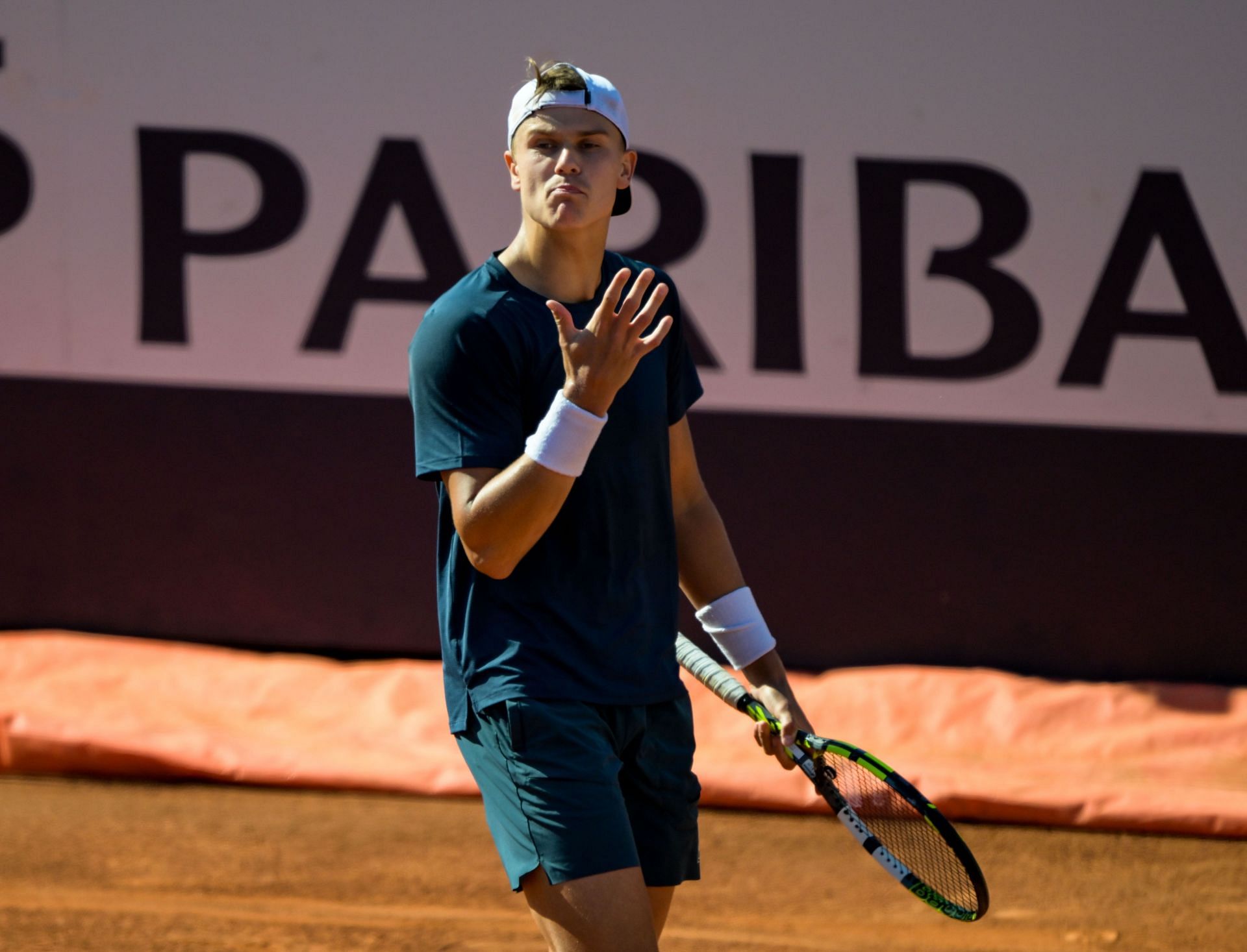 Rune in action at the Internazionali BNL D'Italia 2025 - Day Seven - Source: Getty